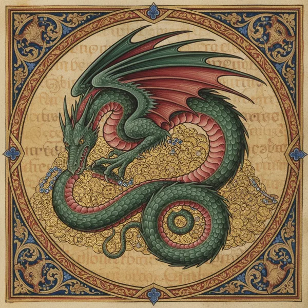 Dragon Name Generator: illuminated chapter medallion