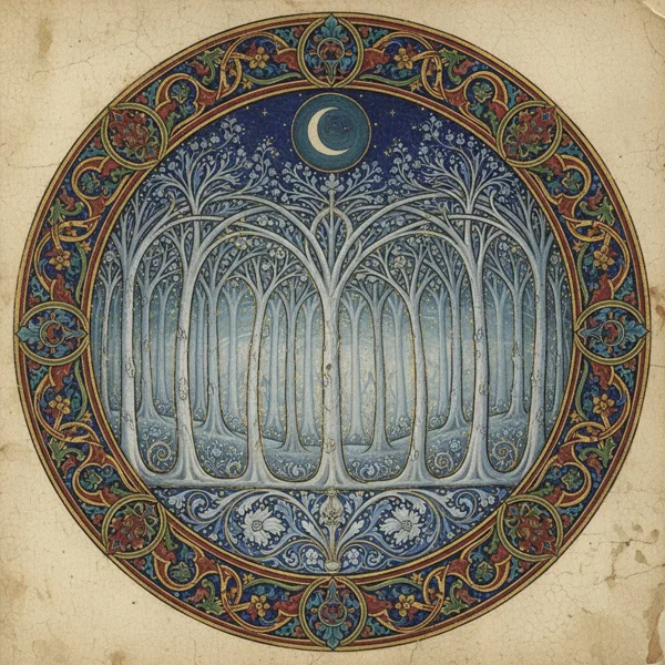 Elf Name Generator: illuminated chapter medallion