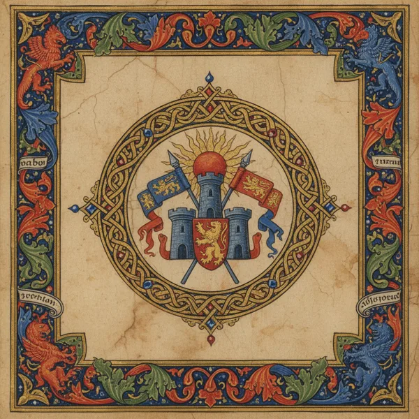 Human Name Generator (Fantasy): illuminated chapter medallion