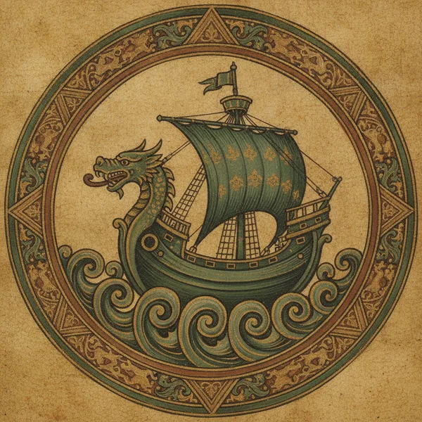 Ship Name Generator (Fantasy): illuminated chapter medallion