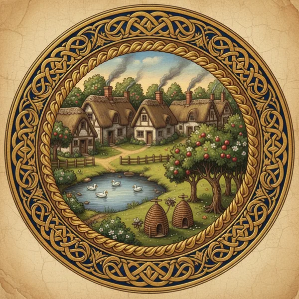 Village Name Generator (Fantasy): illuminated chapter medallion